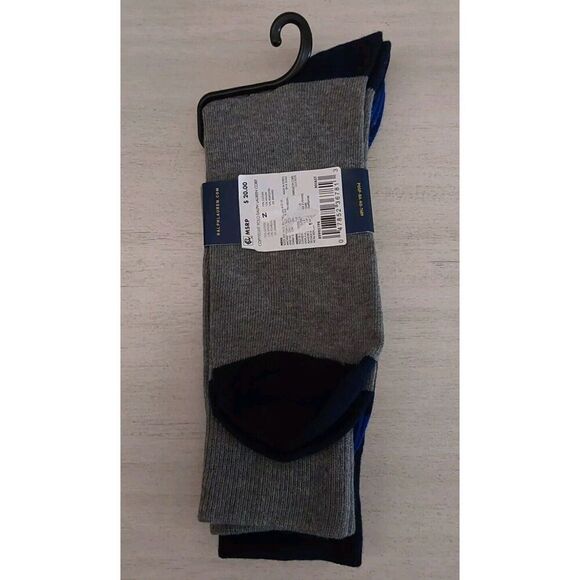 Polo Ralph Lauren Mens Crew Socks Signature Polo Bear Navy Blue Gray Sz 10-13 - Picture 5 of 8